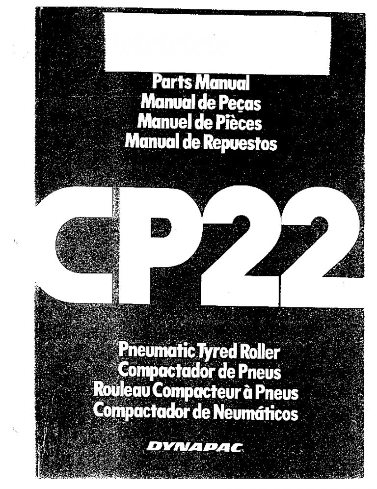 Dynapac CP 22 SB-1036-1 Parts Manual PDF Download
