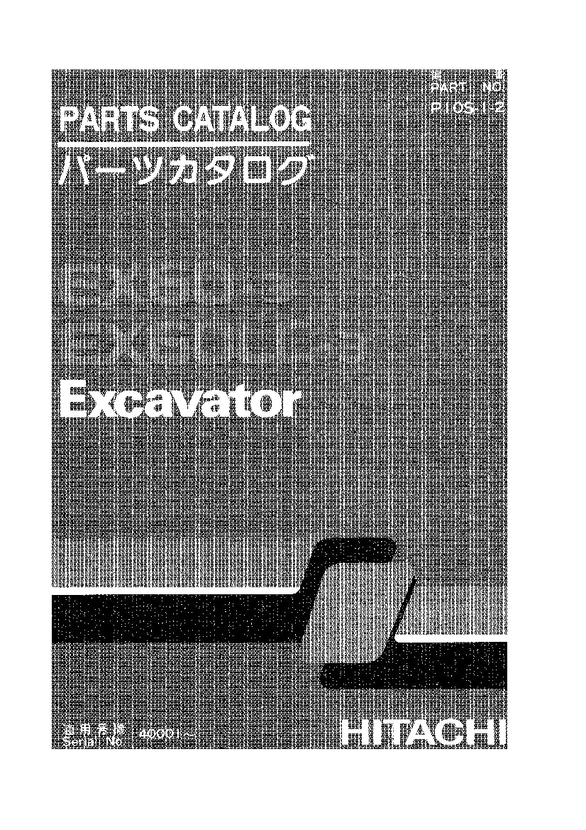 ex60 hitachi excavator parts manual