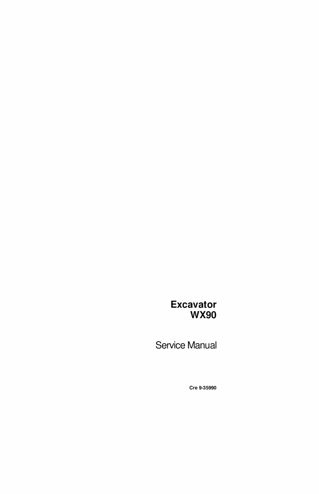 Case WX90 Excavator Workshop Repair Service Manual PDF Download