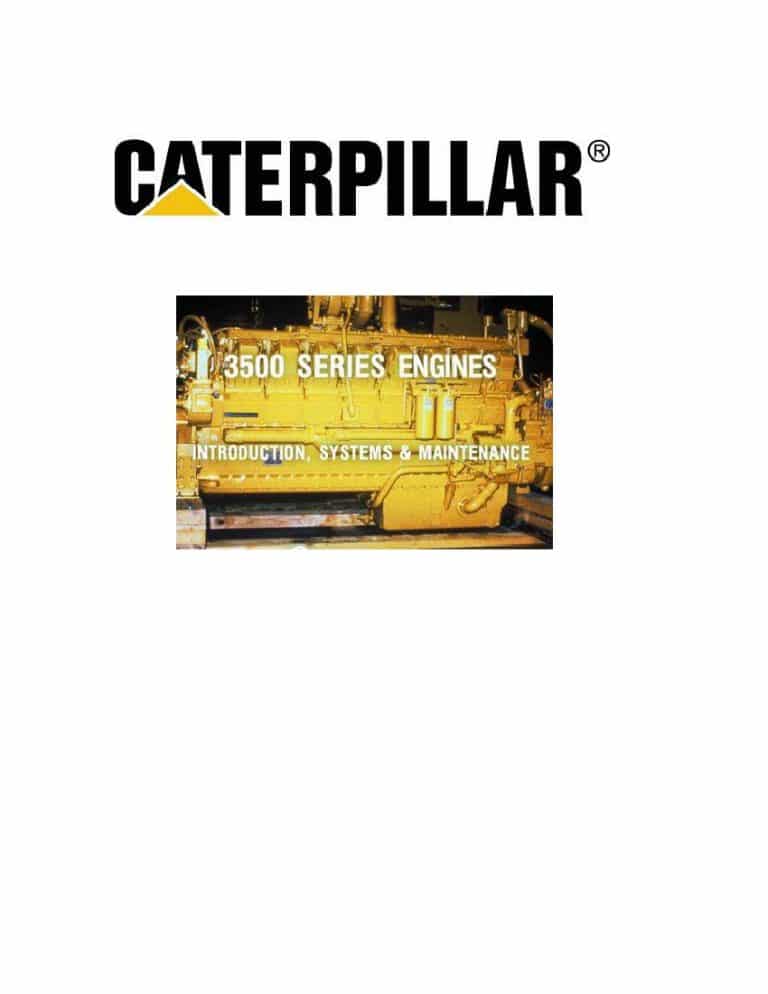 Caterpillar 3500 Series Engine Workshop Repair Service Manual PDF Download