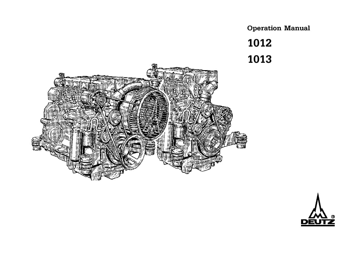 Deutz 1012-1013 02979682 Diesel engine Operating manual PDF Download
