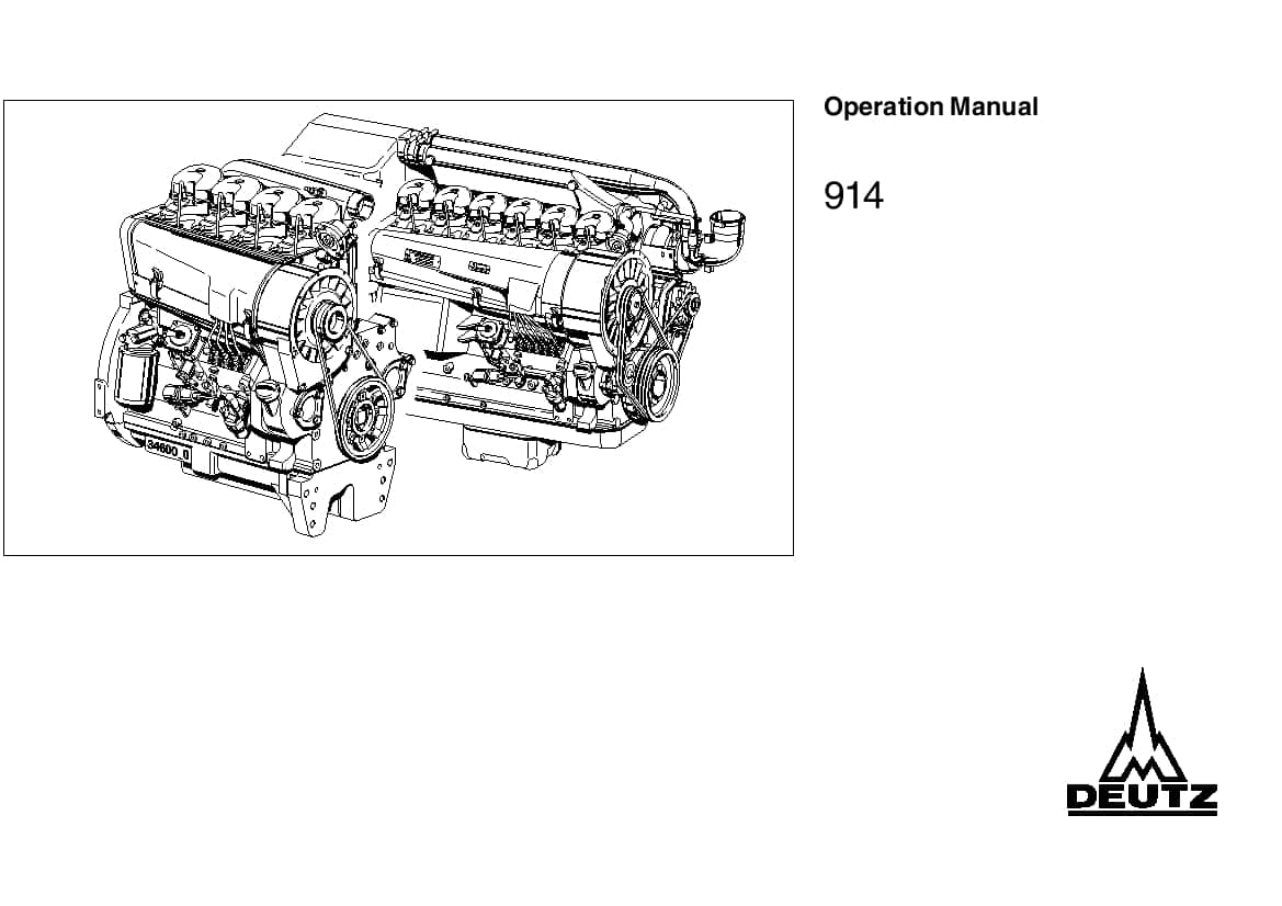 Deutz 914 03120382 Diesel engine Operating manual PDF Download