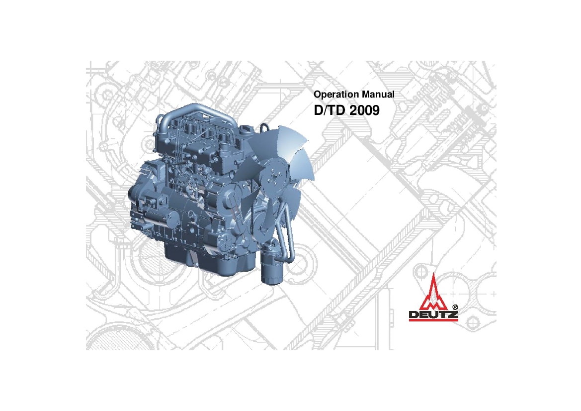 Deutz D-TD2009-10664197 Diesel engine Operating manual PDF Download