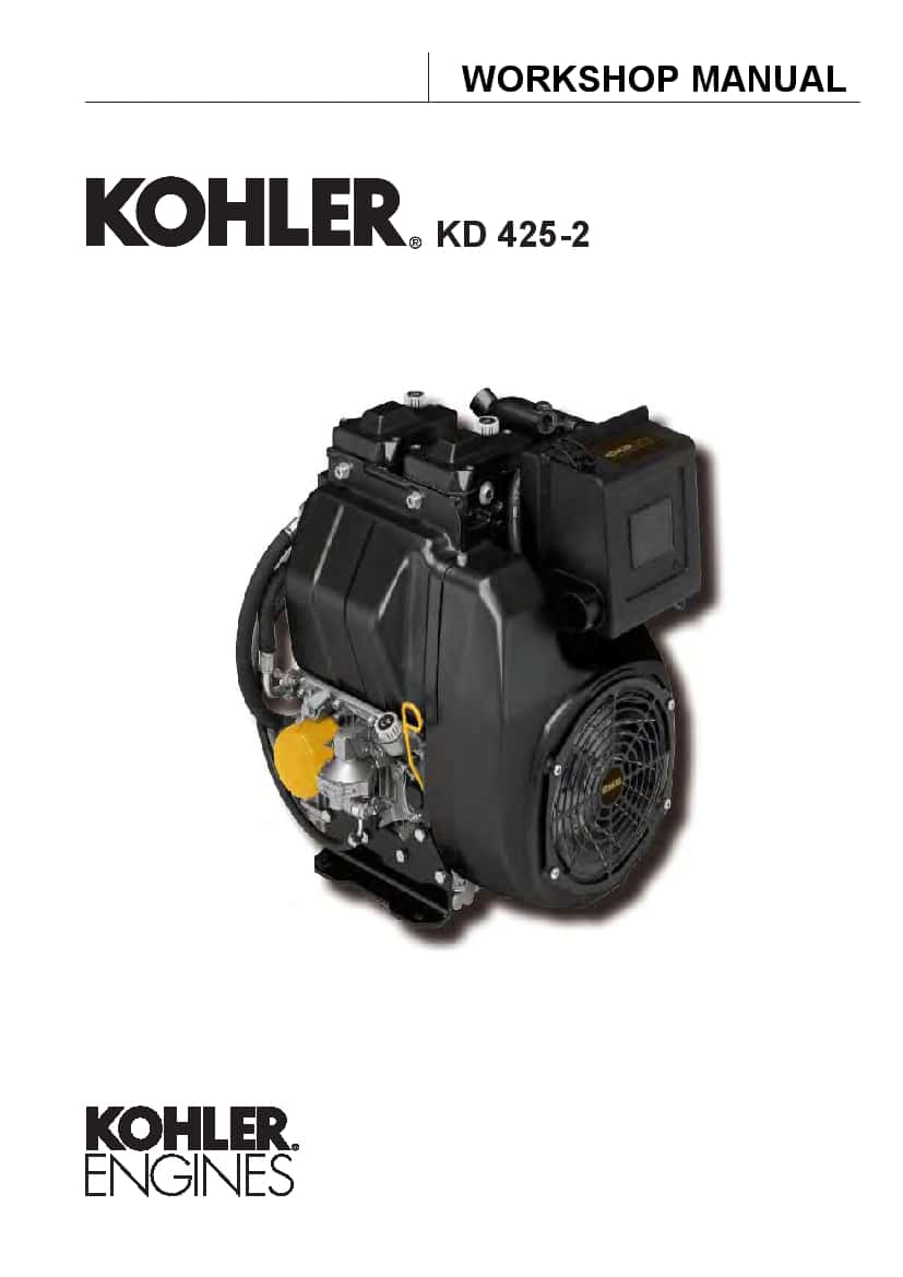 Kohler KD 425-2 Engines Workshop Repair Service Manual PDF Download