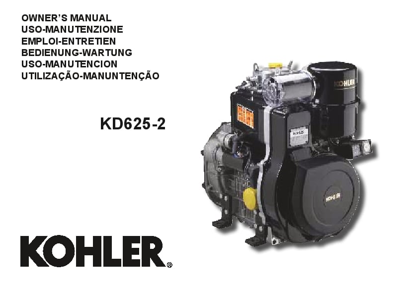 Kohler KD625-2 Engines Operation and Maintenance Manual PDF Download