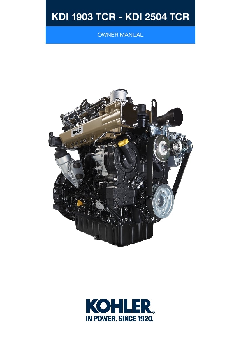 Kohler KDI 1903 2504 TCR Engines Operation and Maintenance Manual PDF Download