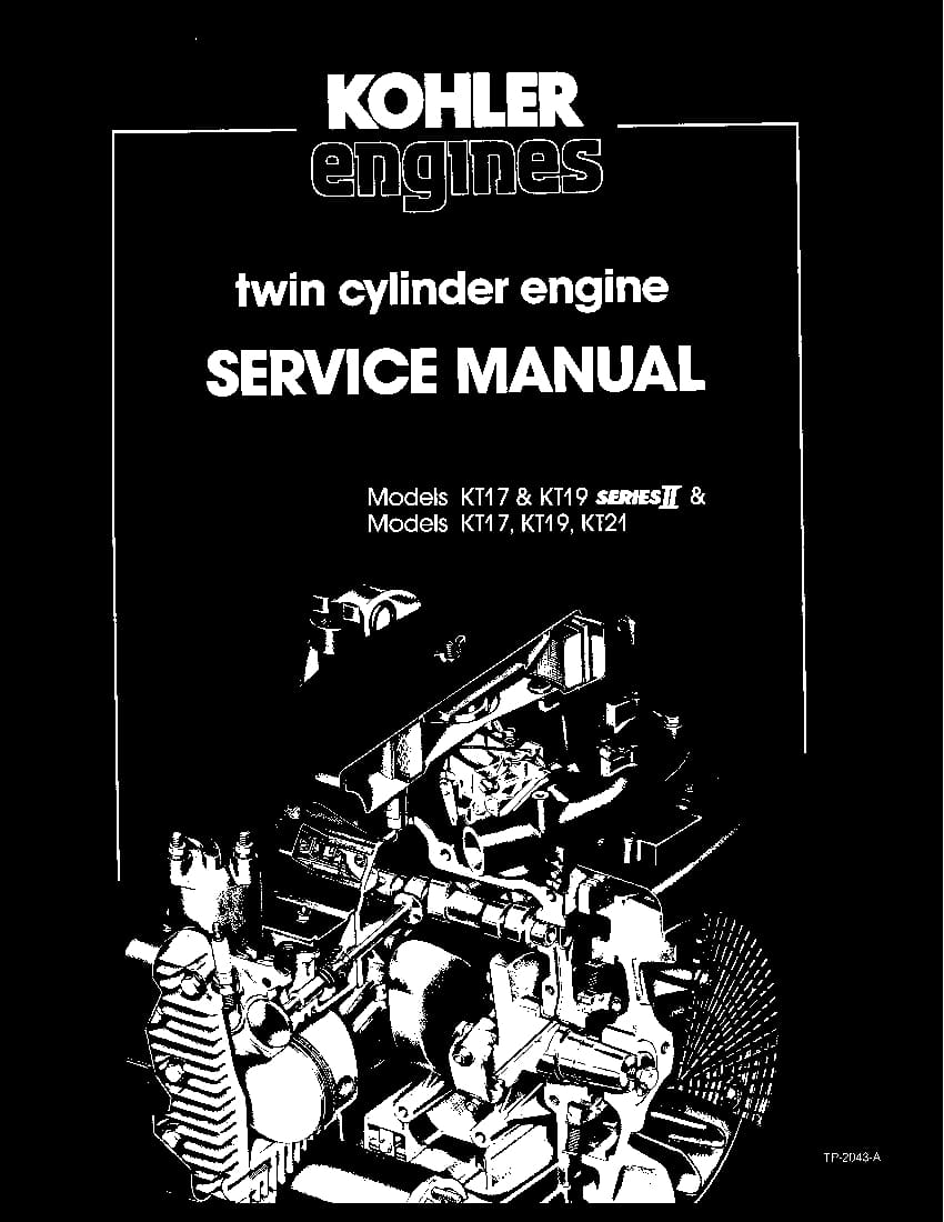 Kohler KT17 KT19 KT21 Engines Workshop Repair Service Manual PDF Download