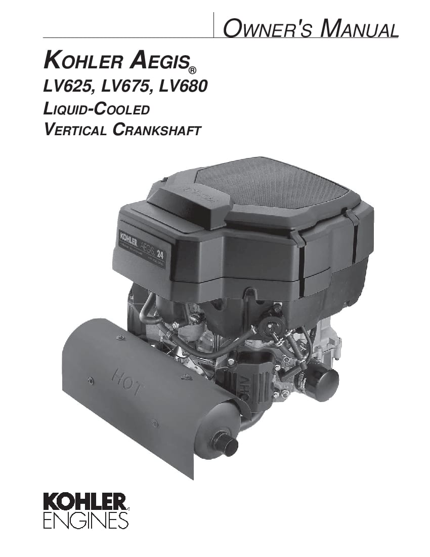 Kohler LV625, LV675, LV680 Engines Operation and Maintenance Manual PDF Download