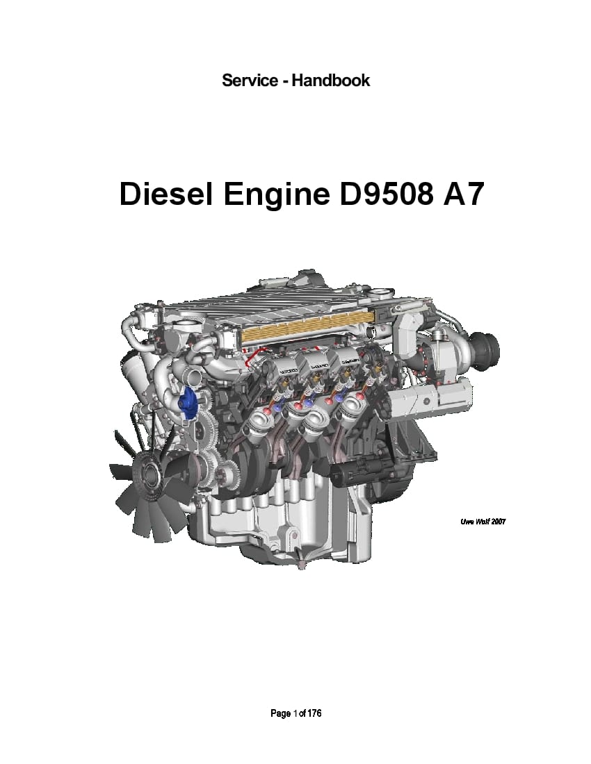 Liebherr D9508 A7 Hanbook Diesel Engine Workshop Repair Service Manual PDF Download