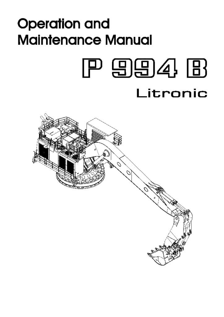 Liebherr P994B 14754 Diesel engine Operating manual PDF Download