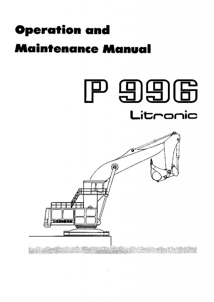 Liebherr P996 103 Diesel engine Operating manual PDF Download