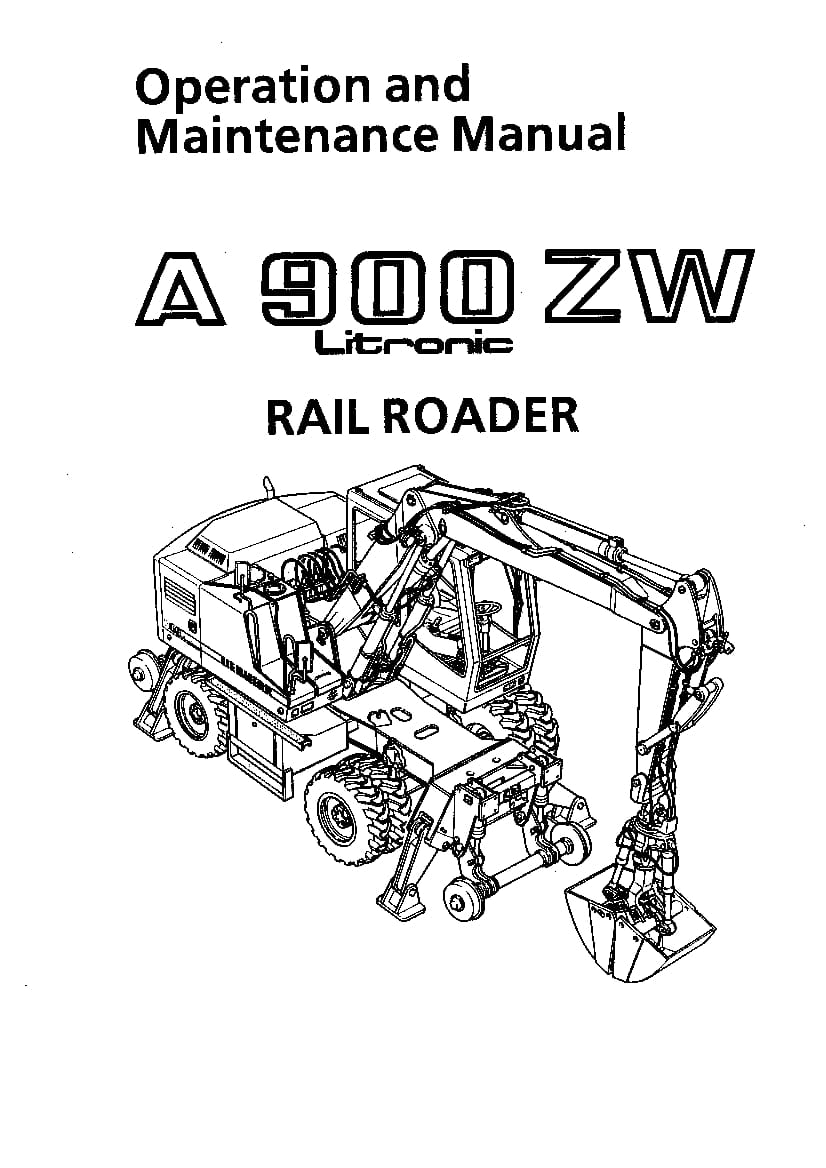 Liebherr A900ZW 491 492 0890 10 1994 en Operation and Maintenance Manual PDF download
