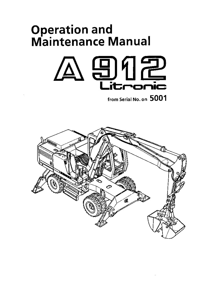 Liebherr A912LI 418 419 420 5001 01 1998 en Operation and Maintenance Manual PDF download