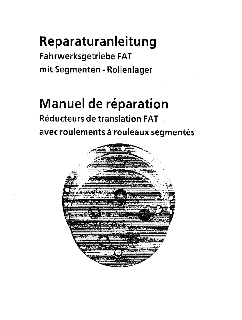 Liebherr FAT 450 500 Travel drive Workshop Repair Service Manual PDF Download