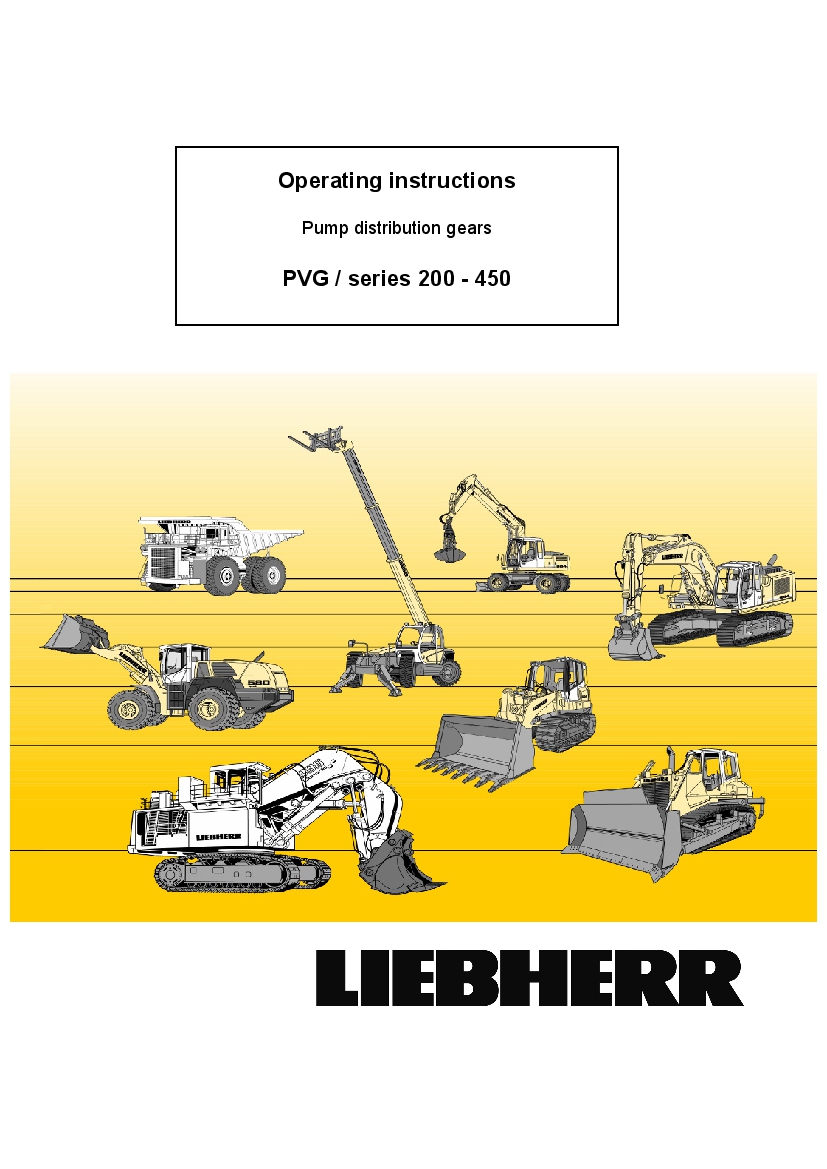Liebherr PVG 200 450 Distribution Gear Operation and Maintenance Manual PDF download