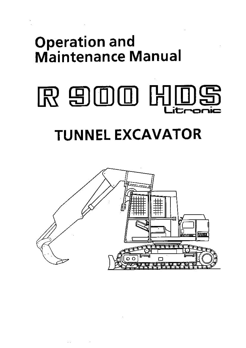 Liebherr R900HDS 578 0101 10 1994 en Operation and Maintenance Manual PDF download