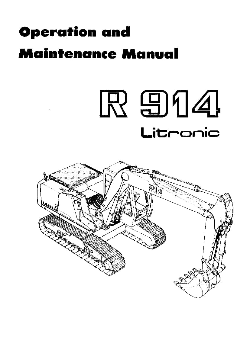 Liebherr R914 640 641 642 643 644 680 681 6001 09 1998 en Operation and Maintenance Manual PDF download