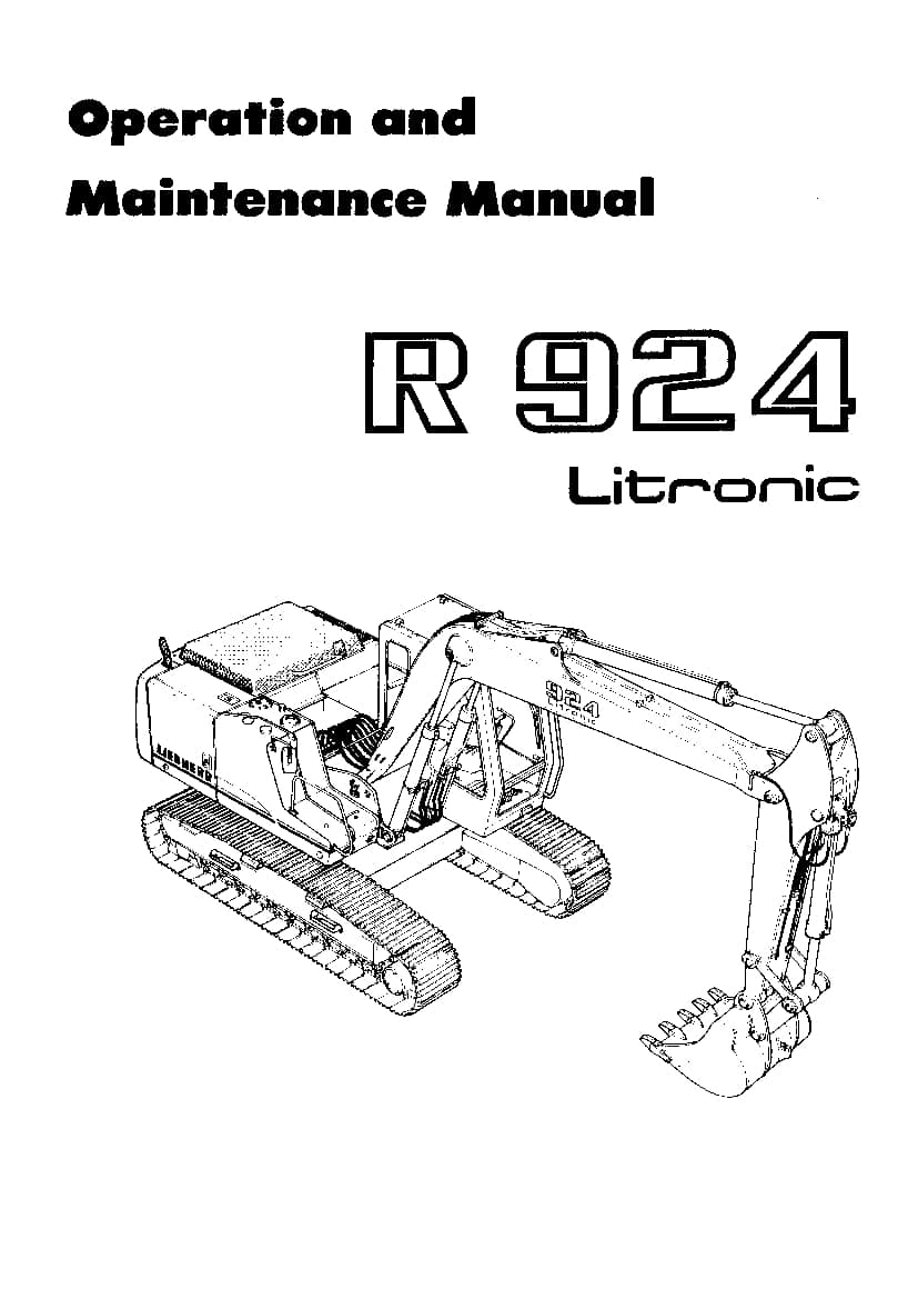 Liebherr R924 645 646 676 677 6001 09 1998 en Operation and Maintenance Manual PDF download