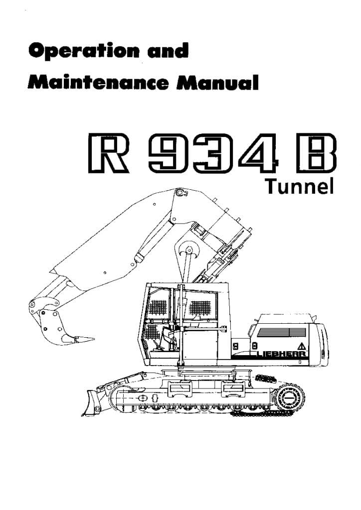 Liebherr R934B Tunnel 974 17227 12 2005 en Operation and Maintenance Manual PDF download