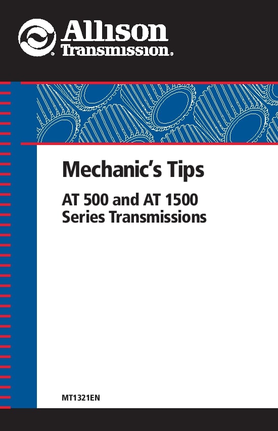Allison AT500 and AT1500 Operation and Maintenance Manual PDF download