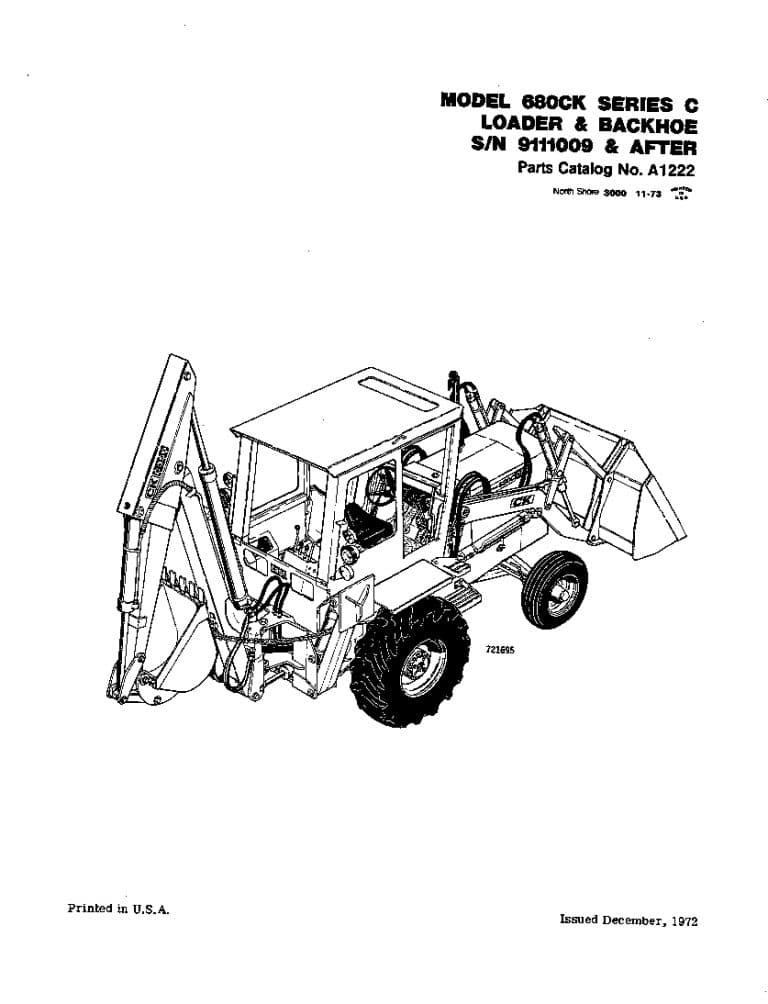 CASE 680CK SERIES C AFTER SN 9111009 Parts Manual PDF Download