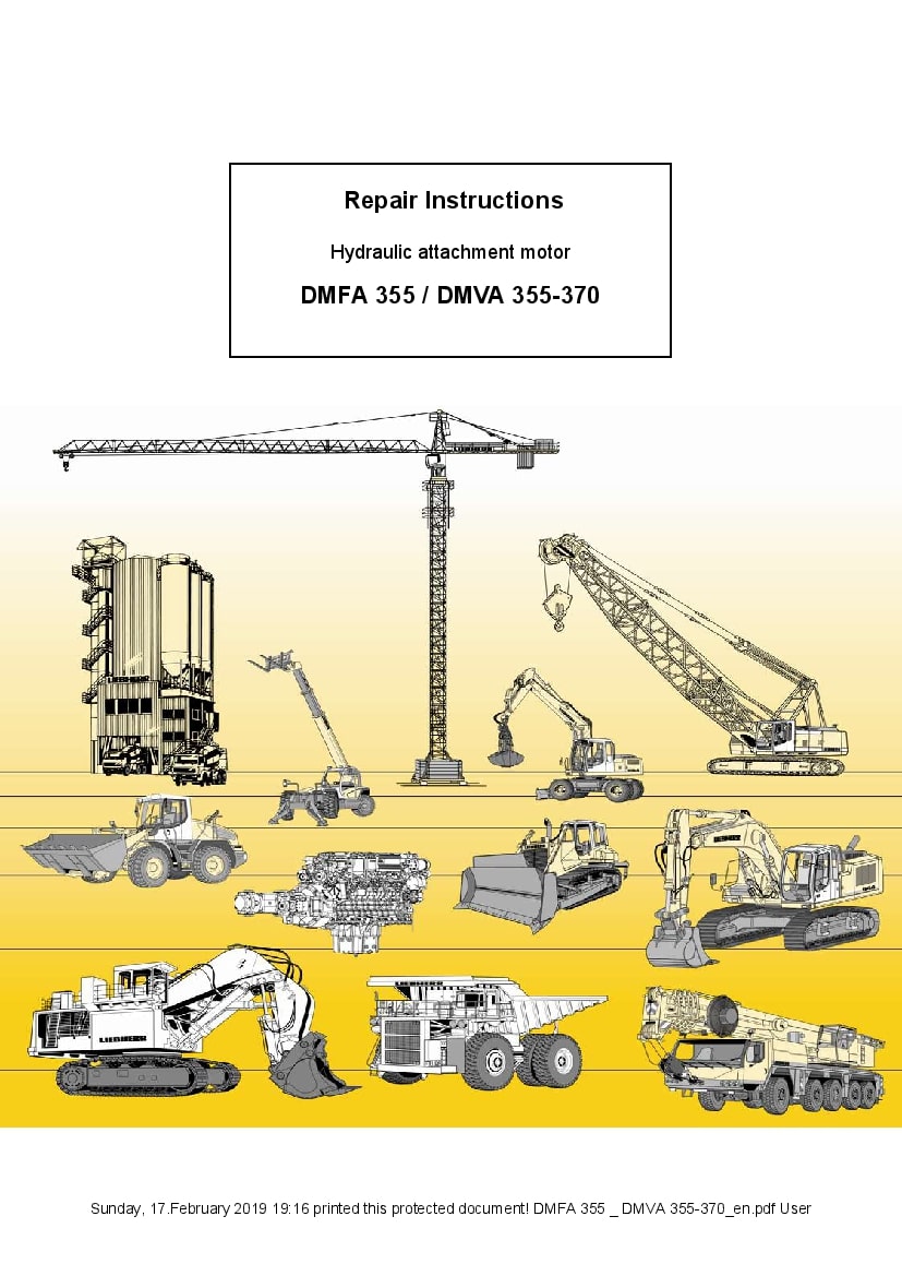 Liebherr DMFA 355 DMVA 355 370 Hydraulic motor Workshop Repair Service Manual PDF Download