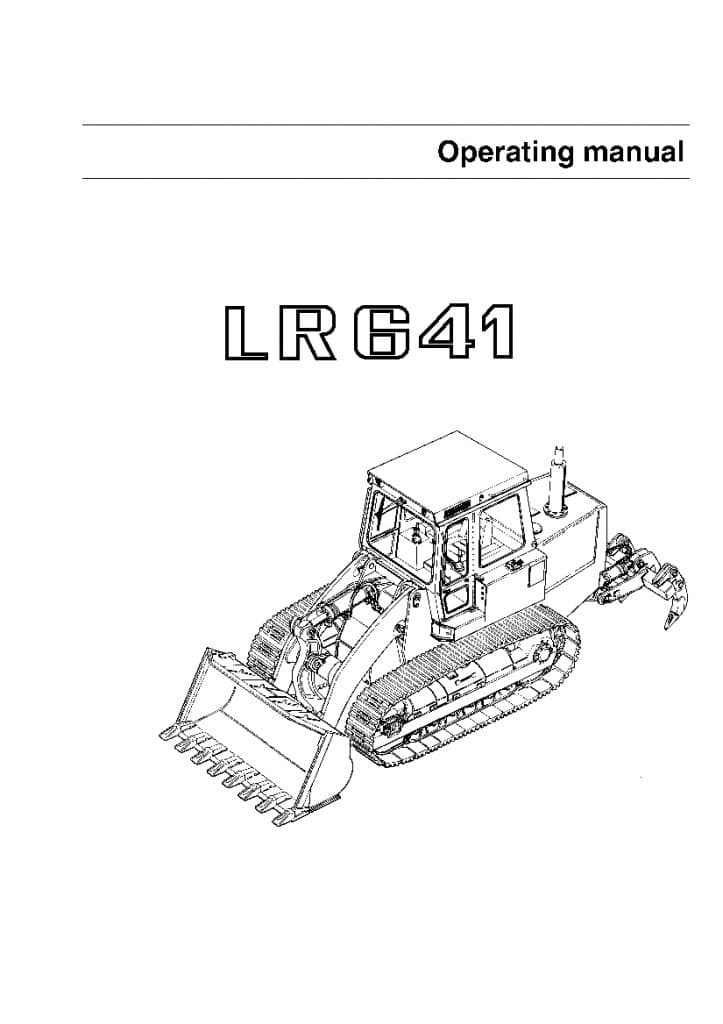 Liebherr LR641 239 1548 Crawler dozer Operation and Maintenance Manual PDF download