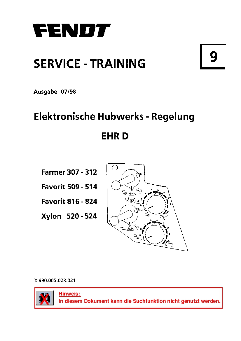 Fendt Farmer 307 312 509 514 816 824 520 524 elektronische hubwerks regelung PDF Download