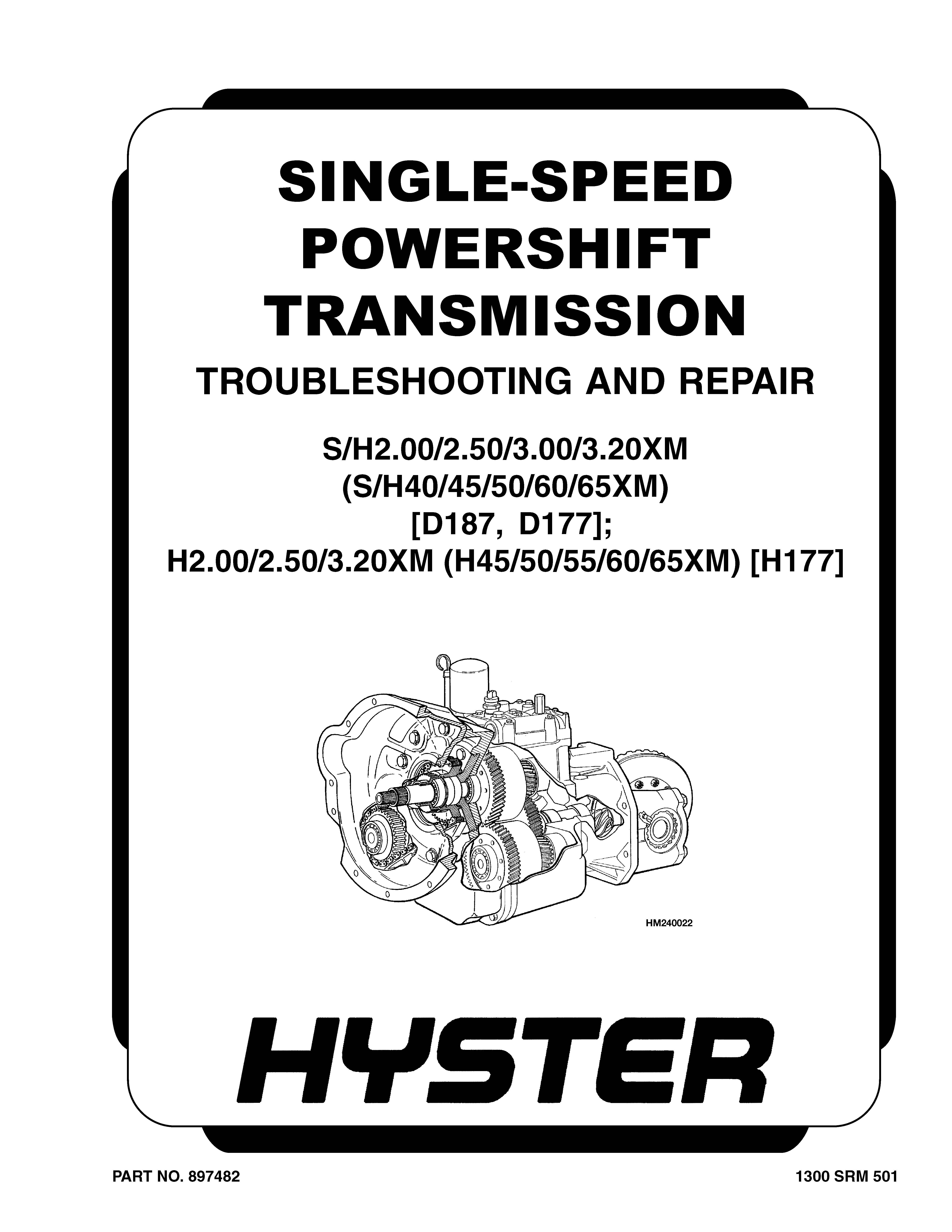 Hyster H2.00-3.20XM H177 Forklift Workshop Repair Service Manual PDF