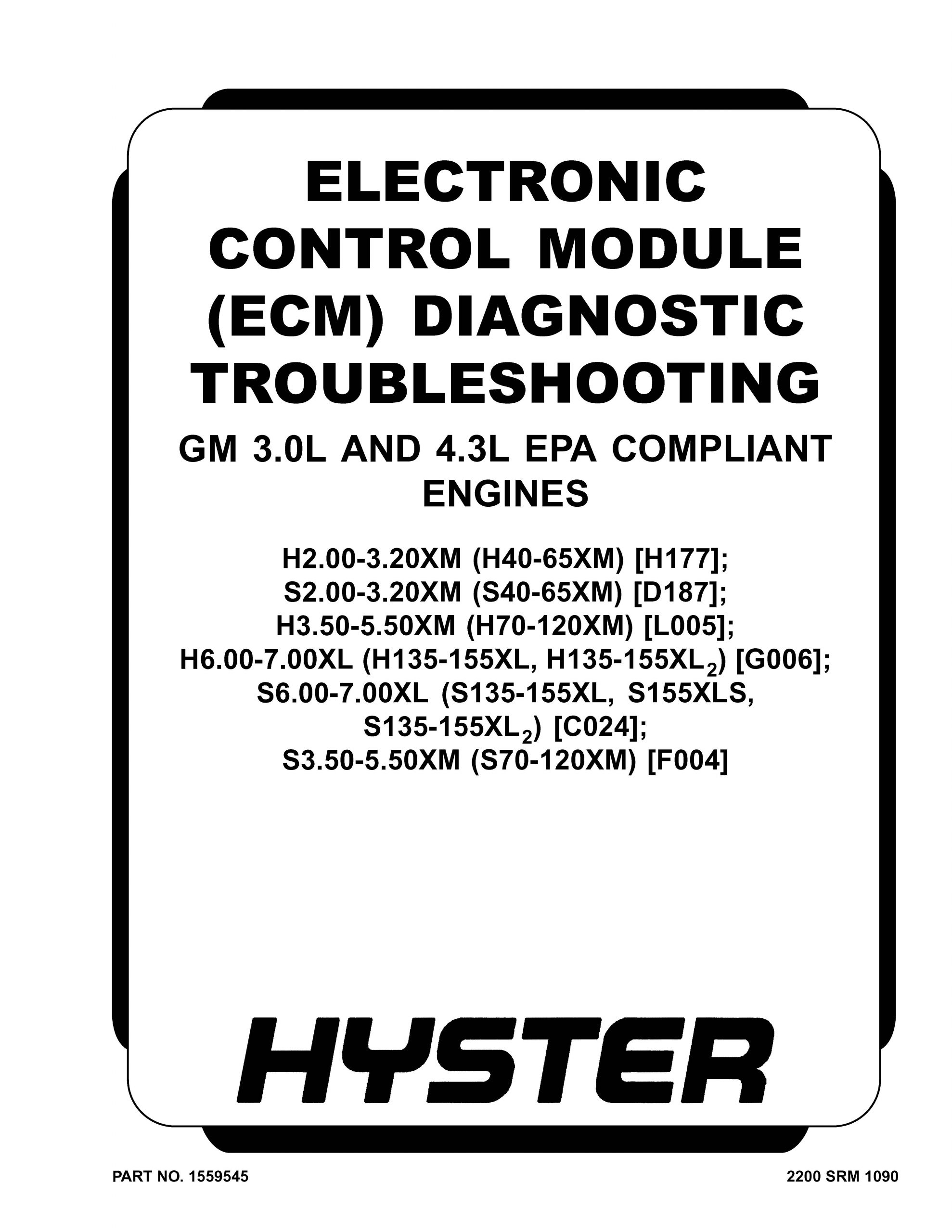 Hyster H6.00-7.00XL G006 Forklift Workshop Repair Service Manual PDF Download