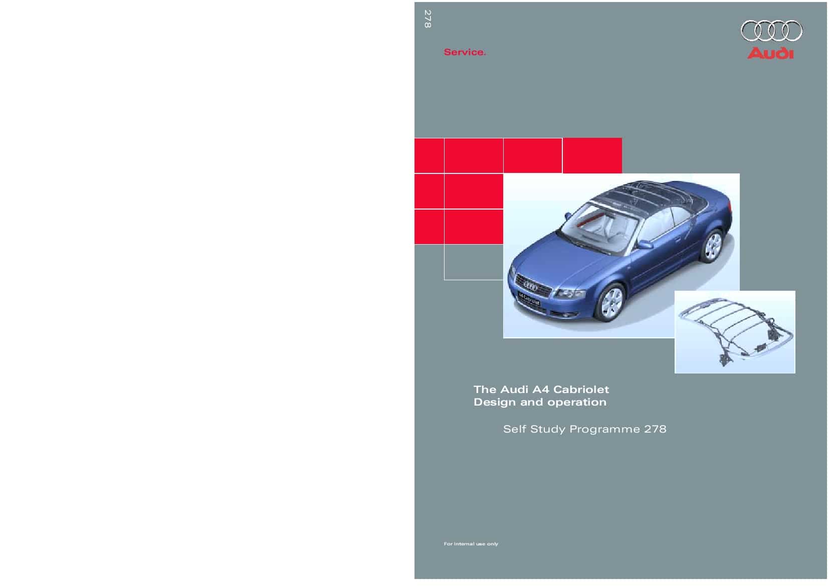SSP 278 Audi A4 cabriolet PDF Download Service manual Repair manual