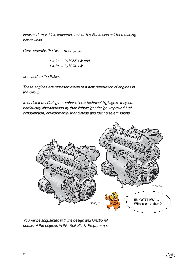 SSP 35 Petrol engines 1.4l 16V 55kw 74kw PDF Download