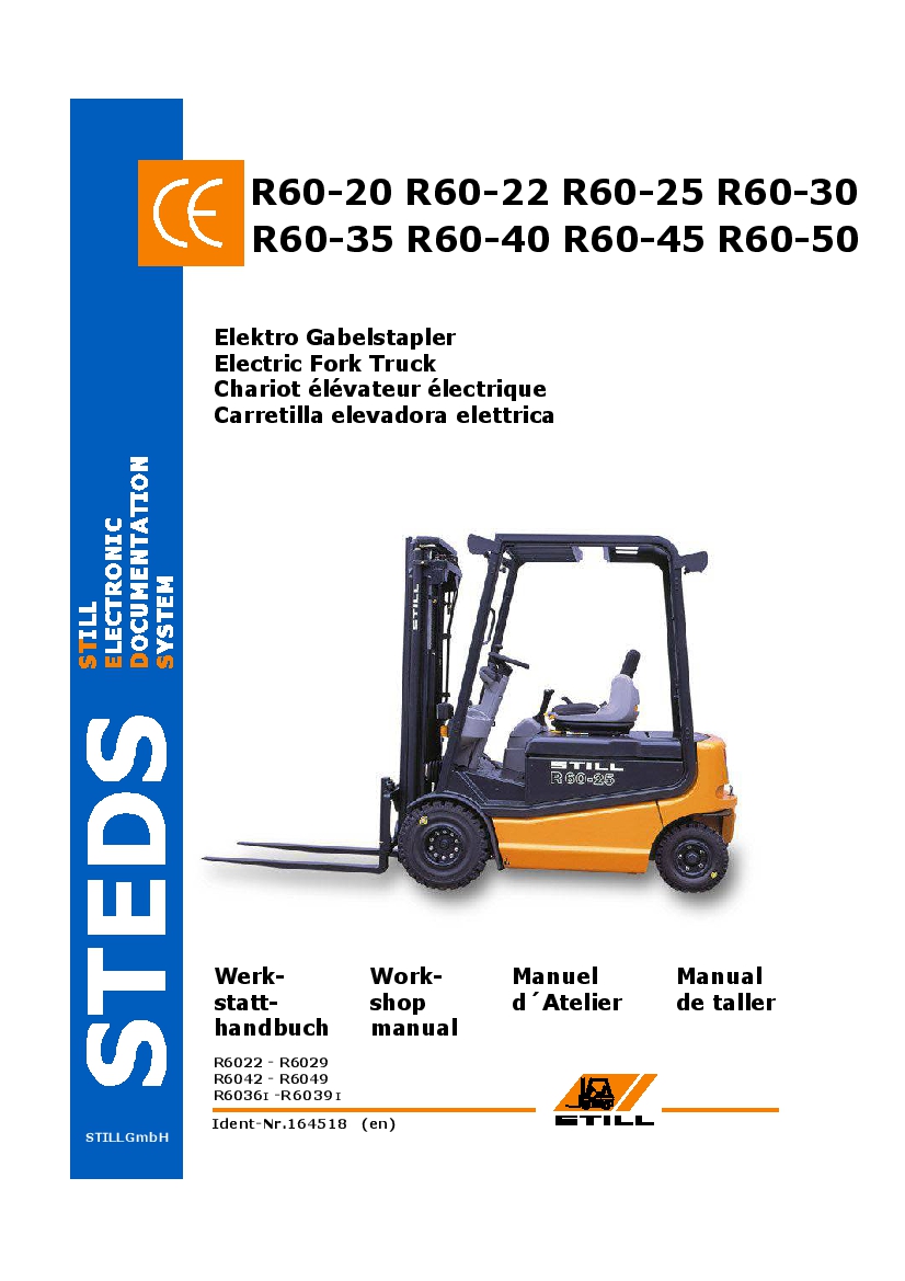 Still R60 Fork Workshop Repair Service Manual PDF Download