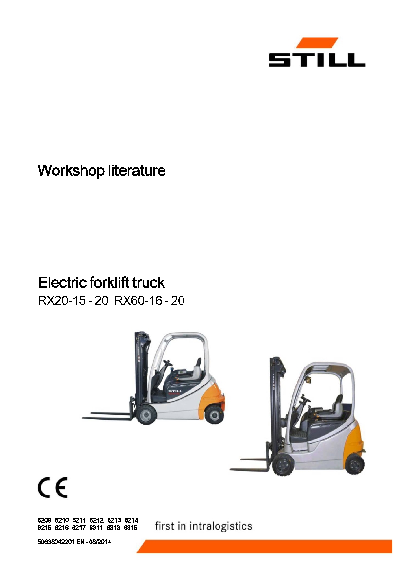 Still RX20 RX60 Fork Workshop Repair Service Manual PDF Download