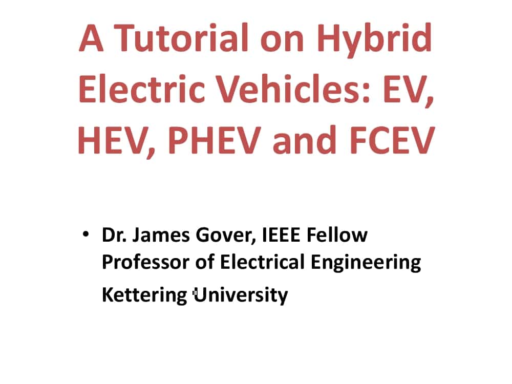 Tutorial hybrid electric vehicles PDF Download
