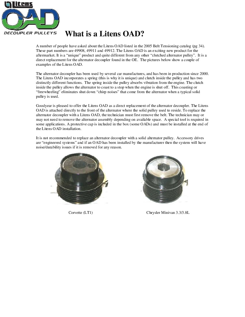 What is a Litens OAD PDF Download