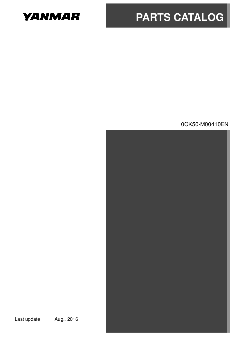 Yanmar Wheel Loader V4-6 M00410 Parts Manual PDF Download