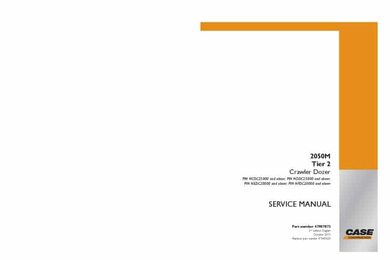 Case 2050M Tier 2 Crawler dozer NCDC25000 Workshop Repair Service Manual PDF Download
