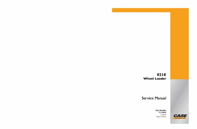 Case 821E Wheeled loader Workshop Repair Service Manual PDF Download