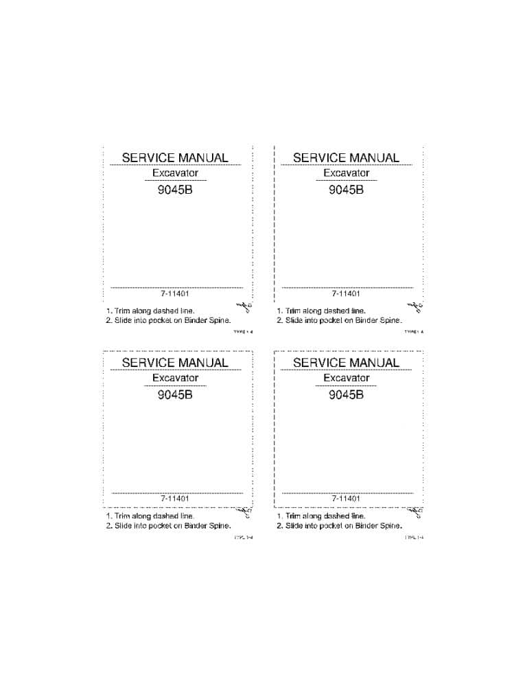 Case 9045B Excavator Workshop Repair Service Manual PDF Download