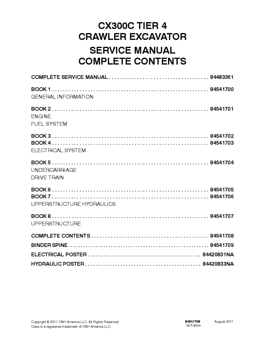 Case CX300C Tier 4 Crawler Excavator Workshop Repair Service Manual PDF Download