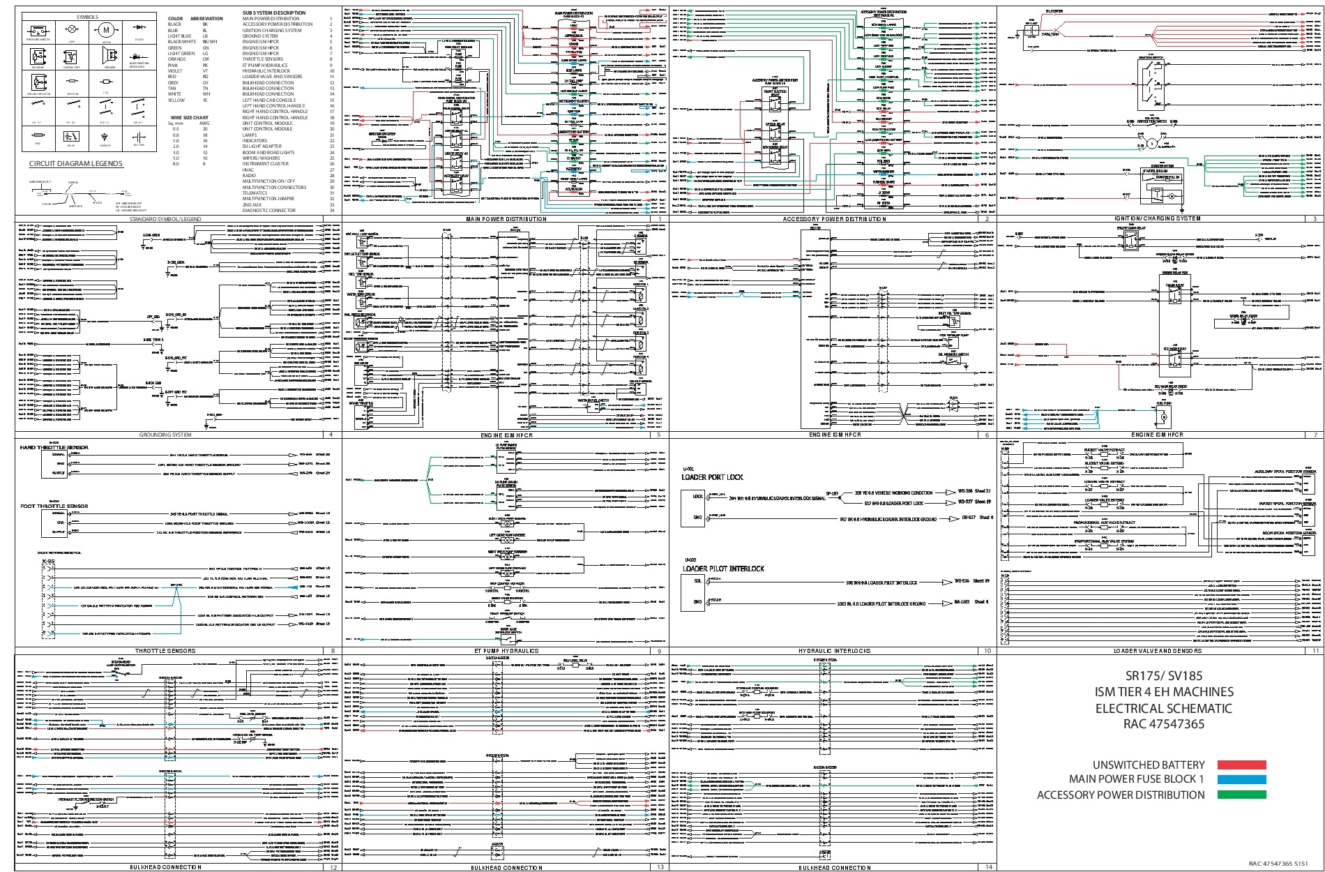 Case SR175 SV185 ISM TIER 4 EH Electrical Schematic PDF Download