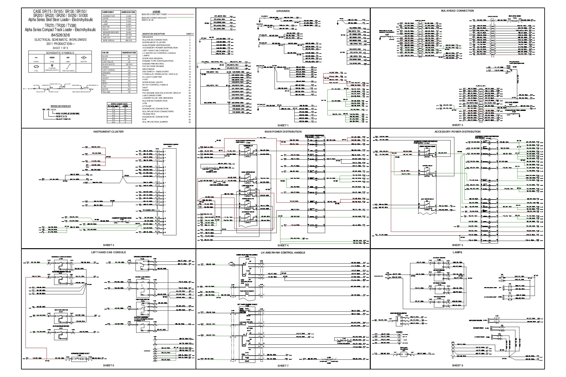 Case SR175 SV185 SR130 SR150 SR200 SR220 SR250 SV250 SV300 ... 380 tv wiring schematic 