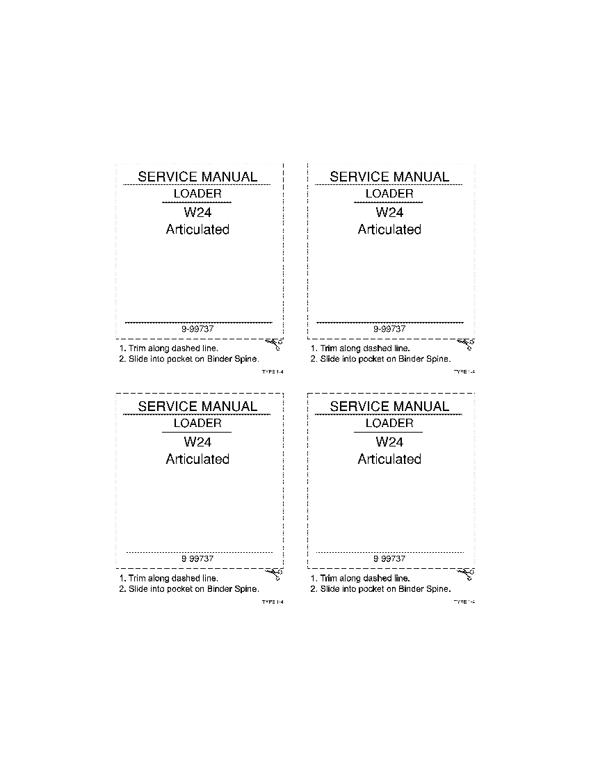 Case W24 Articulated Loader Workshop Repair Service Manual PDF Download