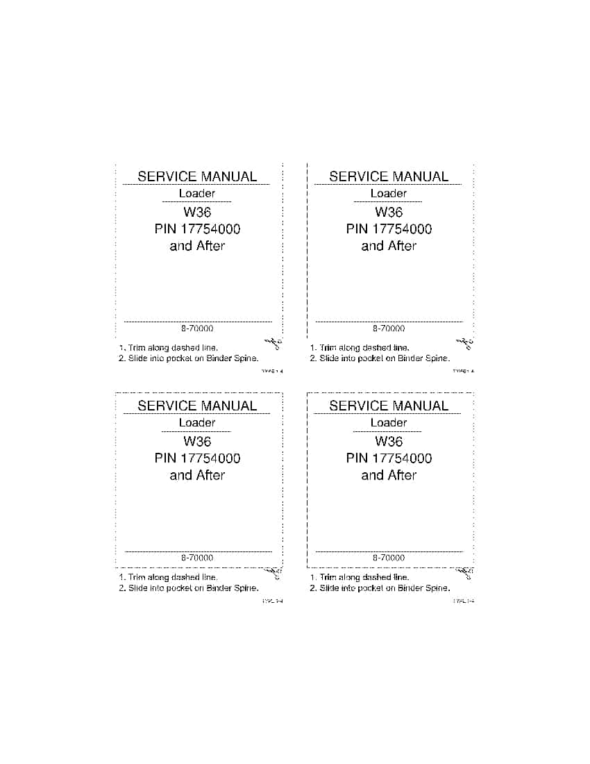 Case W36 Loader 17754000 Workshop Repair Service Manual PDF Download