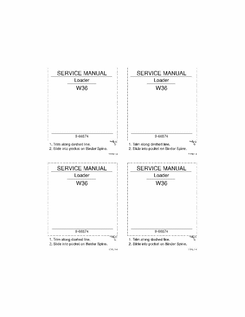 Case W36 Loader Workshop Repair Service Manual PDF Download