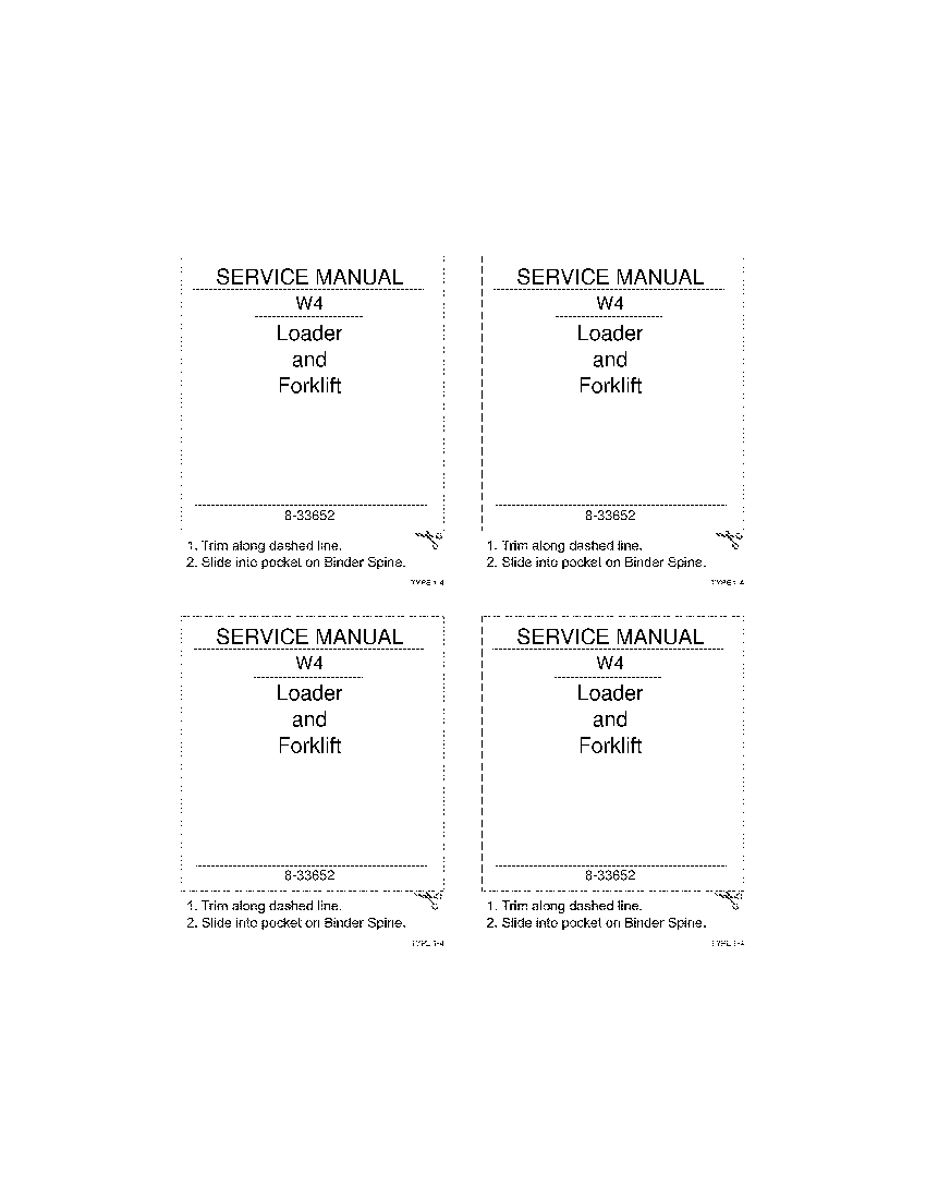 Case W4 Loader & Forklift Workshop Repair Service Manual PDF Download