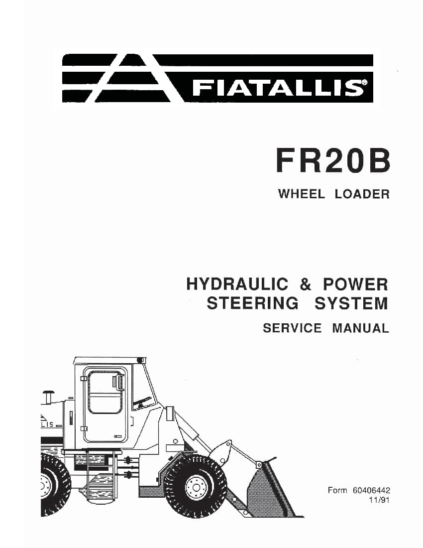 Fiat Allis FR20 Wheel Loaders Workshop Repair Service Manual PDF Download