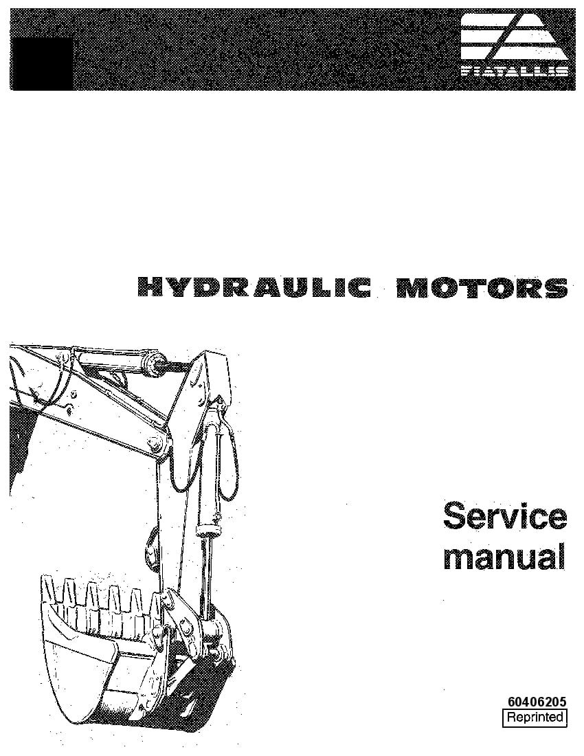 Fiat Allis Hydraulic Motors Workshop Repair Service Manual PDF Download