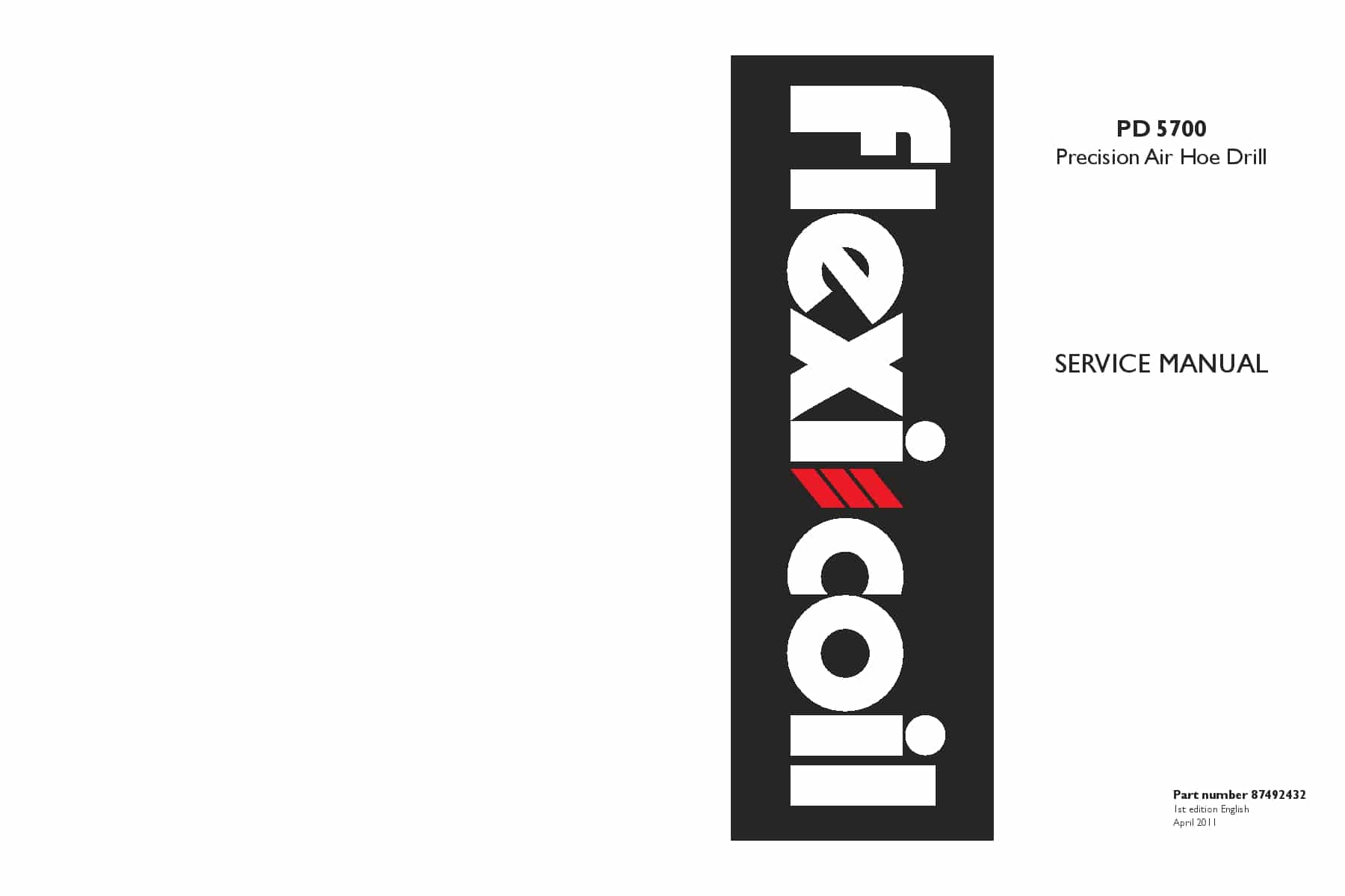 Flexicoil PD5700 Precision Air Hoe Drill Workshop Repair Service Manual PDF Download